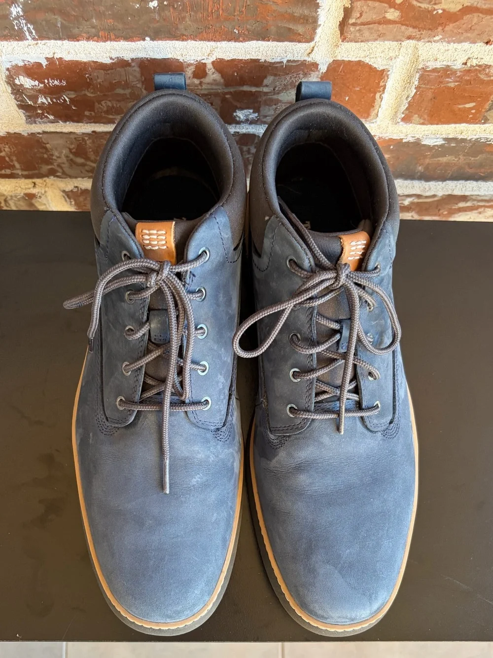 Timberland Cross Mark Navy Blue Nubuck Leather Chukka Boots Size 10.5